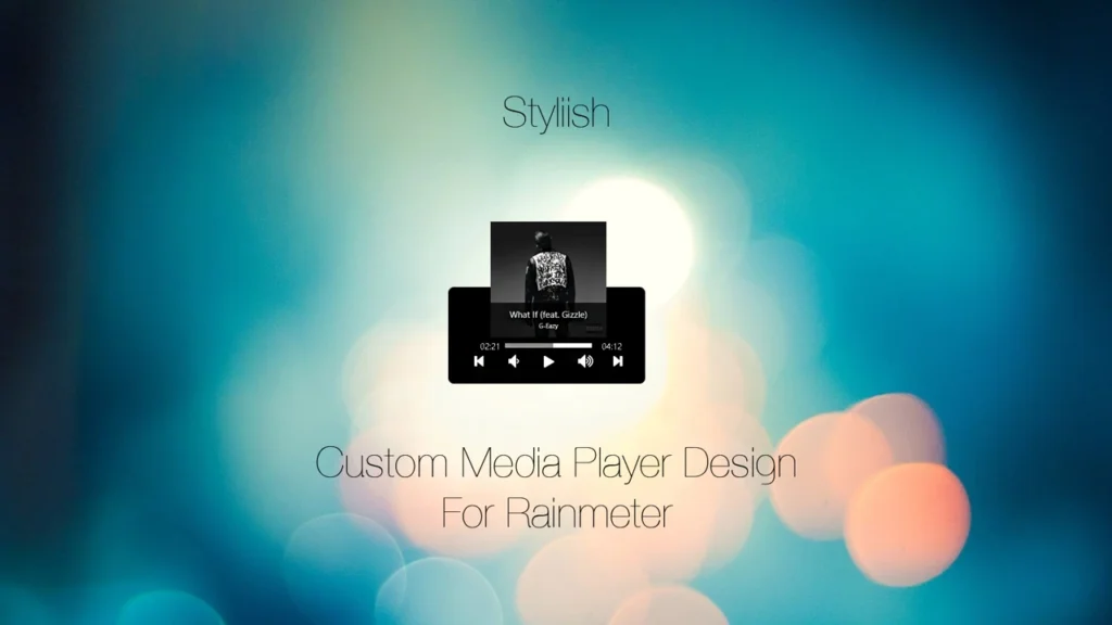 Styliish Media player Rainmeter Skin